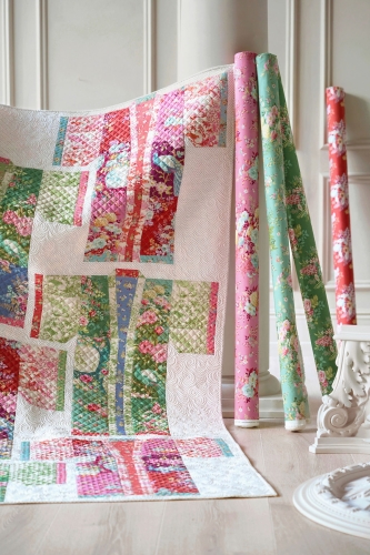 Tilda Patchwork Stoff Baumwolle - Chic Escape Wildgarden Pink